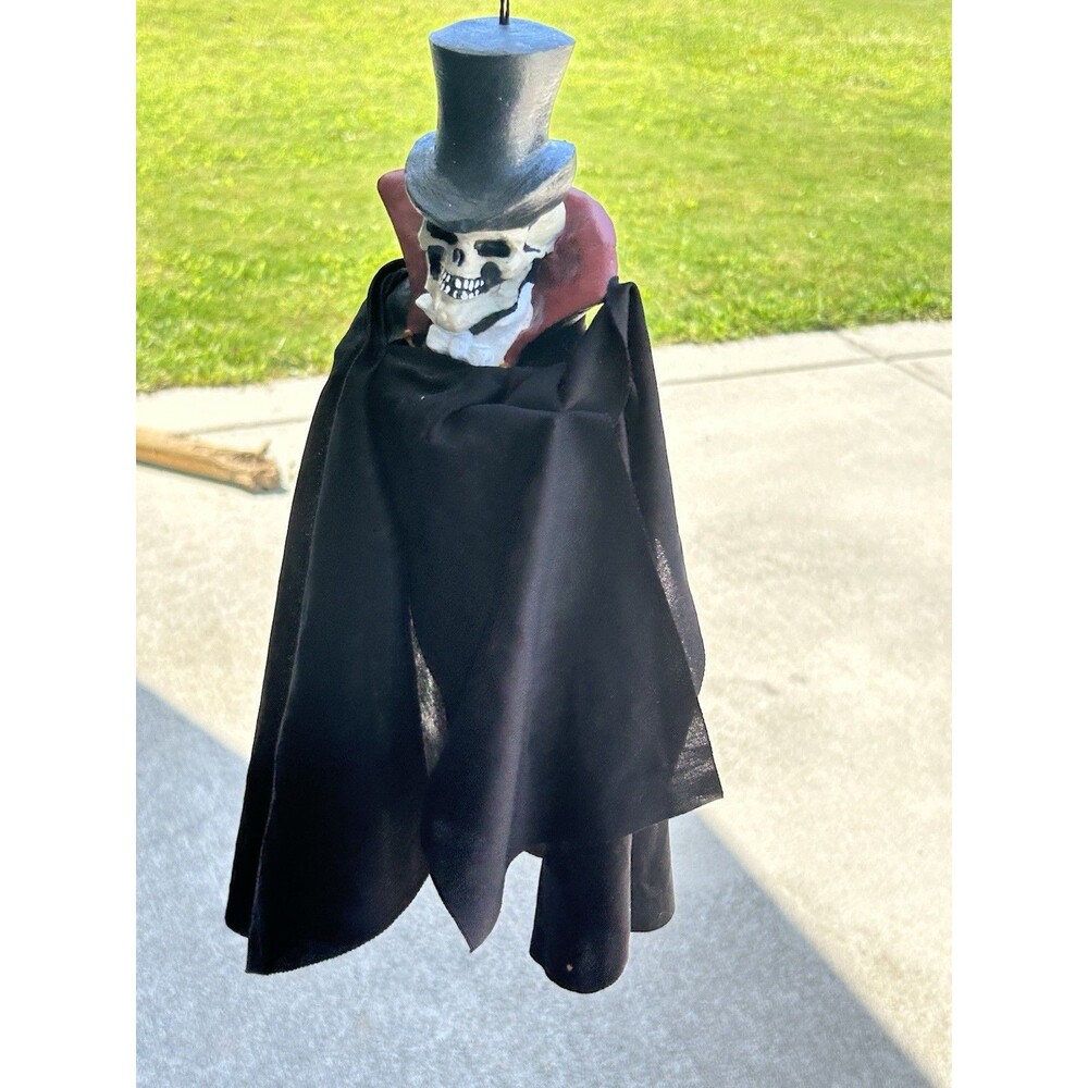 2003 Paper Magic Skeleton Vampire Hanging Halloween Decoration Top Hat Cape 24